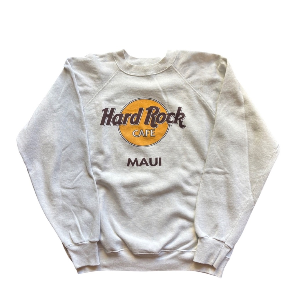 Vintage 80's Hard Rock Cafe Maui Hawaii Raglan Crewneck Size L